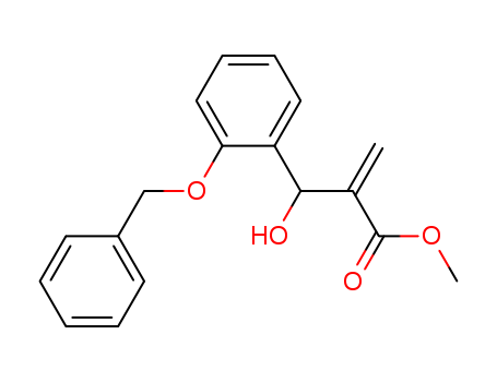 Molecular Structure of 153333-22-3 (Benzenepropanoic acid, b-hydroxy-a-methylene-2-(phenylmethoxy)-,
methyl ester)