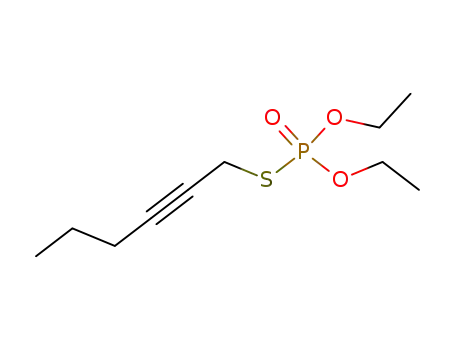 Molecular Structure of 88434-48-4 (O,O-Diethyl S-(2-hexynyl) thiophosphate)