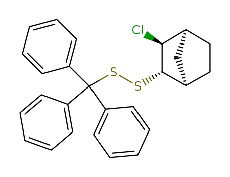 Molecular Structure of 80345-24-0 (endo-2-chloro-exo-1-(triphenylmethyldithio)bicyclo<2.2.1>heptane)