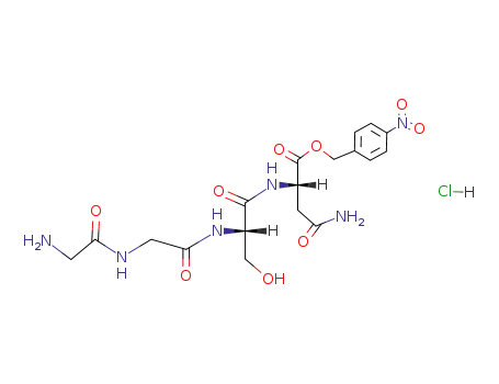 Molecular Structure of 110523-39-2 (glycyl-glycyl-seryl-asparagine 4-nitrobenzyl ester hydrochloride)