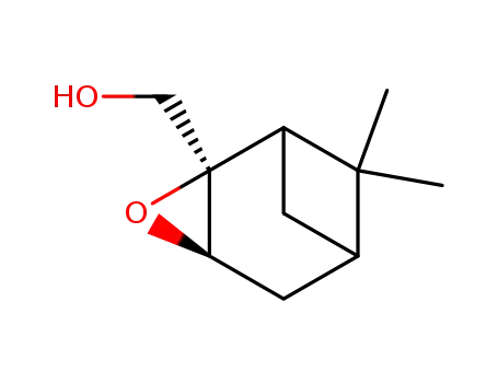 Molecular Structure of 105815-51-8 (7,7-Dimethyl-3-oxatricyclo<4.1.1.0<sup>2,4</sup>>octane-2-methanol)