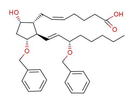 Molecular Structure of 145313-85-5 ((Z)-7-[(1R,2R,3R,5S)-3-Benzyloxy-2-((E)-(S)-3-benzyloxy-oct-1-enyl)-5-hydroxy-cyclopentyl]-hept-5-enoic acid)