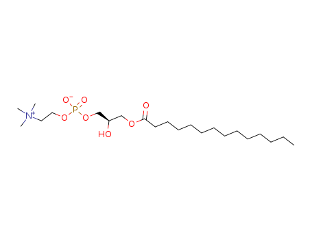 20559-16-4,1-Myristoyl-sn-glycero-3-phosphocholine,3,5,9-Trioxa-4-phosphatricosan-1-aminium,4,7-dihydroxy-N,N,N-trimethyl-10-oxo-, inner salt, 4-oxide, (R)-;Choline,hydroxide, dihydrogen phosphate, inner salt, 3-ester with 1-monomyristin, L-(8CI);Myristin, 1-mono-, 3-(dihydrogen phosphate), monoester with cholinehydroxide, inner salt, L- (8CI);1-Myristoyl-L-a-phosphorylcholine;1-Myristoyl-sn-glycero-3-phosphatidylcholine;1-Myristoyl-sn-glycero-3-phosphocholine;1-Tetradecanoyl-sn-glycero-3-phosphorylcholine;L-a-Myristoyllysophosphatidylcholine;Myristoyl L-a-lysolecithin;Myristoyl L-a-lysophosphatidylcholine;