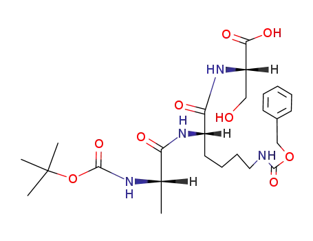 Molecular Structure of 110523-35-8 (tert.-butyloxycarbonylalanyl-N<sup>ε</sup>-benzyloxycarbonyllysyl-serine)