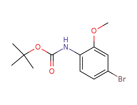 Molecular Structure of 262433-01-2 (Carbamic acid, (4-bromo-2-methoxyphenyl)-, 1,1-dimethylethyl ester (9CI))