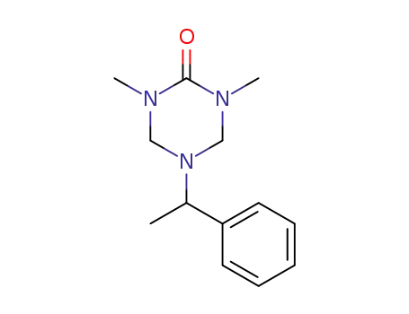 Molecular Structure of 130749-94-9 (1,3-Dimethyl-5-(1-phenyl-ethyl)-[1,3,5]triazinan-2-one)