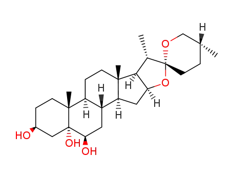 Molecular Structure of 56816-69-4 ((25R)-spirostan-22α-O-3β,5α,6β-triol)