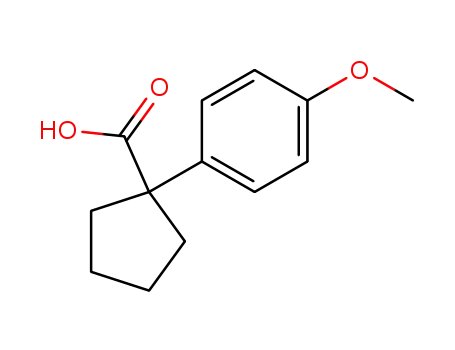 Molecular Structure of 43050-28-8 (1-(4-METHOXYPHENYL)-1-CYCLOPENTANECARBOXYLIC ACID)