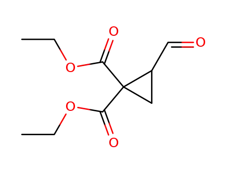 Molecular Structure of 882-85-9 (1,1-Cyclopropanedicarboxylic acid, 2-formyl-, diethyl ester)