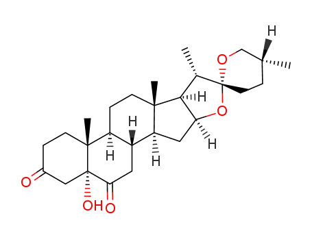 Molecular Structure of 74395-54-3 ((25R)-5α-hydroxy-5α-spirosta-3,6-dione)