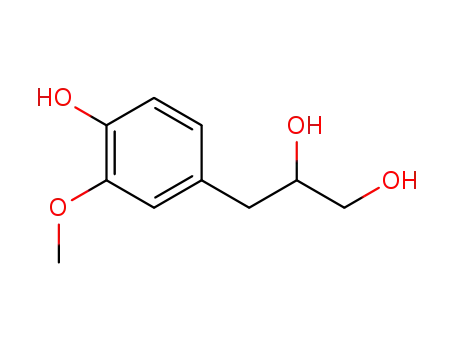 Molecular Structure of 27391-18-0 (4-hydroxy-3-methoxyphenyl-1-propane-1,2-diol)