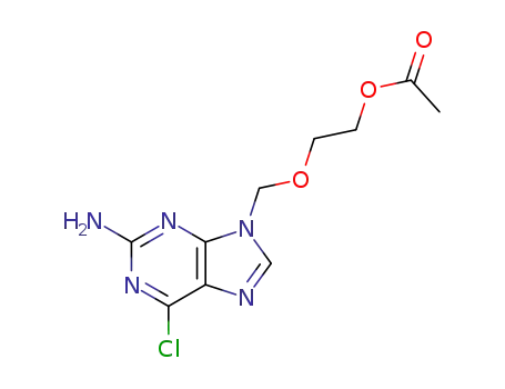 Molecular Structure of 81777-48-2 (6-Chloro Acyclovir Acetate)