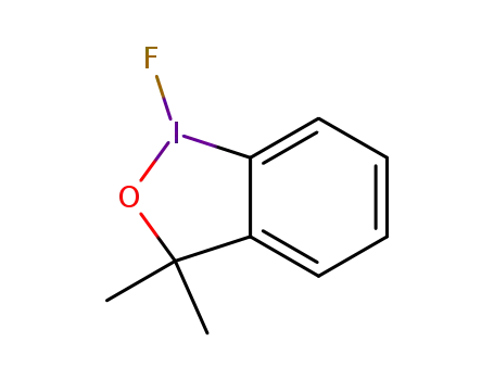 Molecular Structure of 1391728-13-4 (1-Fluoro-3,3-dimethyl-1,2-benziodoxole)
