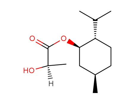 59259-38-0,(-)-Menthyl lactate,Propanoicacid, 2-hydroxy-, 5-methyl-2-(1-methylethyl)cyclohexyl ester, [1R-[1a(R*),2b,5a]]-;l-Menthyl D-lactate;Propanoic acid,2-hydroxy-, (1R,2S,5R)-5-methyl-2-(1-methylethyl)cyclohexyl ester, (2R)-;