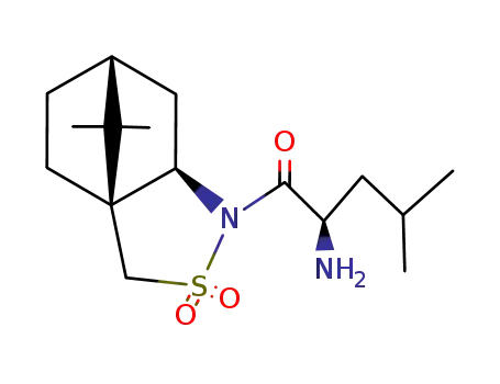 Molecular Structure of 129568-83-8 ((2R,2'R)-N-(2'-amino-4'-methylpentanoyl)bornane-10,2-sultam)