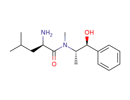 Molecular Structure of 170642-24-7 ((R)-2-Amino-4-methyl-pentanoic acid ((1S,2S)-2-hydroxy-1-methyl-2-phenyl-ethyl)-methyl-amide)