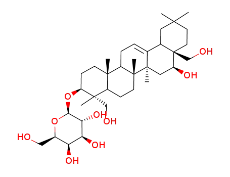 Molecular Structure of 108886-05-1 (b-D-Galactopyranoside, (3b,4a,16b)-16,23,28-trihydroxyolean-12-en-3-yl (9CI))