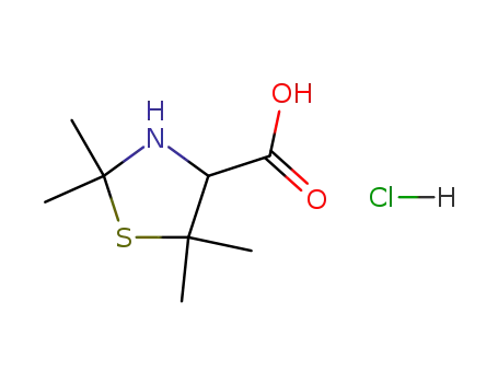 Molecular Structure of 33078-43-2 (DL-PENICILLAMINE ACETONE ADDUCT HYDROCHL ORIDE MONOHYDRATE, 98)