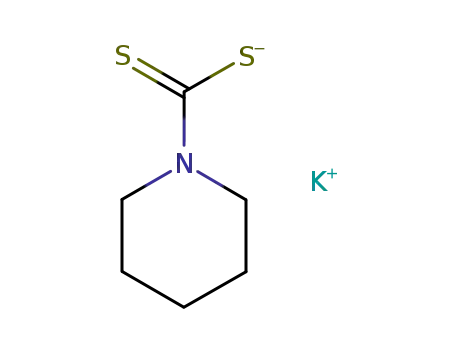 Molecular Structure of 136-04-9 (potassium piperidine-1-dithiocarboxylate)