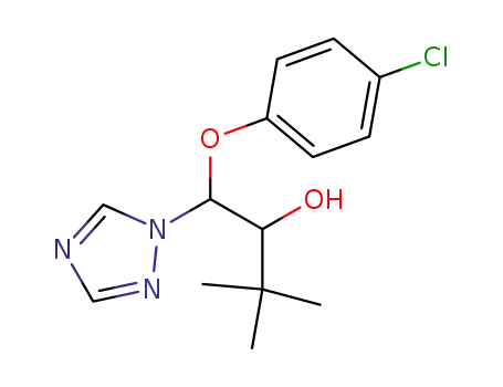 Molecular Structure of 89497-63-2 ((1R,2S)-1-(4-chlorophenoxy)-3,3-dimethyl-1-(1H-1,2,4-triazol-1-yl)butan-2-ol)