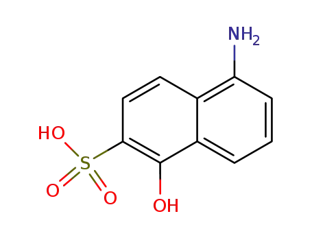 Molecular Structure of 58596-07-9 (5-Amino-1-hydroxy-2-naphthalenesulfonic acid)