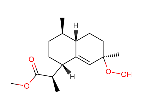 Molecular Structure of 85031-63-6 (5α-hydroperoxy-amorph-5-en-12-oic acid methyl ester)