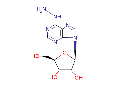 Molecular Structure of 5746-27-0 (6-hydrazinyl-9-pentofuranosyl-9H-purine)