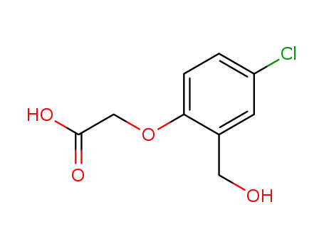 Molecular Structure of 6386-63-6 ([4-chloro-2-(hydroxymethyl)phenoxy]acetic acid)
