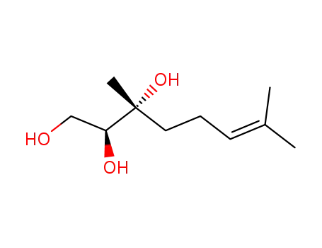 Molecular Structure of 90988-60-6 ((2S,3R)-3,7-dimethyl-6-octene-1,2,3-triol)
