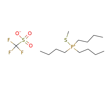 Molecular Structure of 72315-65-2 (tributyl(methylthio)phosphonium trifluoromethanesulfonate)