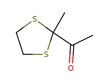 Molecular Structure of 33266-07-8 (Ethanone, 1-(2-methyl-1,3-dithiolan-2-yl)- (9CI))