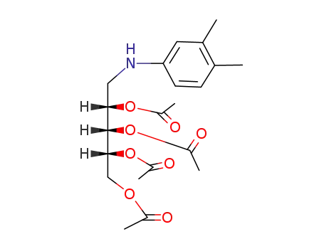 Molecular Structure of 911650-71-0 (L-<i>ribo</i>-5-(3.4-dimethyl-anilino)-1.2.3.4-tetraacetoxy-pentane)