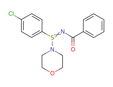 Molecular Structure of 106119-07-7 (Morpholine, 4-[N-benzoyl-S-(4-chlorophenyl)sulfinimidoyl]-)