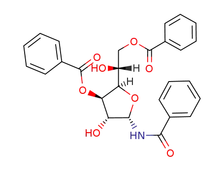 Molecular Structure of 116143-92-1 (N-benzoyl-3,6-di-O-benzoyl-α-D-glucofuranosylamine)