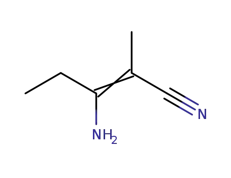 Molecular Structure of 14904-46-2 (2-Pentenenitrile, 3-amino-2-methyl-)
