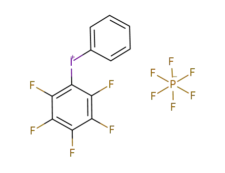 Molecular Structure of 951037-67-5 ((perfluorophenyl)(phenyl)iodonium hexafluorophosphate)