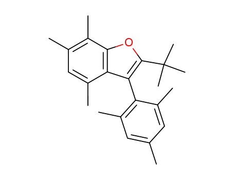 Molecular Structure of 126135-09-9 (Benzofuran,
2-(1,1-dimethylethyl)-4,6,7-trimethyl-3-(2,4,6-trimethylphenyl)-)