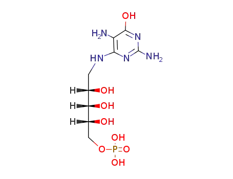 Molecular Structure of 71491-00-4 (2,5-Diamino-6-ribitylamino-4(3H)-pyrimidinone 5'-phosphate)
