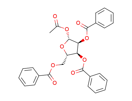 Molecular Structure of 3080-30-6 (1-ACETYL-2,3,5-TRI-O-BENZOYL-B-L-RIBOFURANOSE)