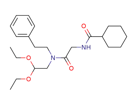 Molecular Structure of 97004-08-5 (N-(2,2-diethoxy)ethyl-N-2-phenylethyl 2-N-cyclohexylcarbonylaminoacetamide)