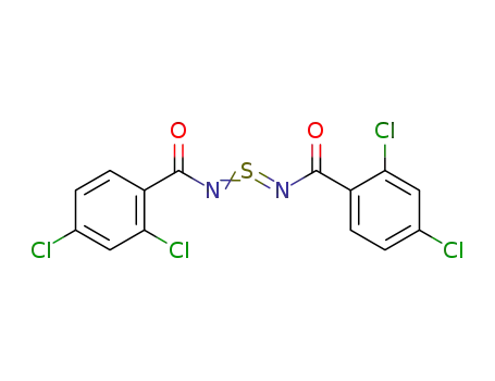 Molecular Structure of 73339-77-2 (<i>N</i>,<i>N</i>'-bis-(2,4-dichloro-benzoyl)-sulfur diimide)