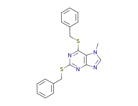 Molecular Structure of 1021187-29-0 (2,6-dibenzylthio-7-methylpurine)