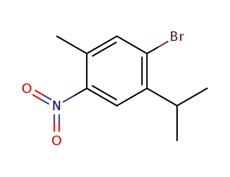 Molecular Structure of 859816-42-5 (1-bromo-2-isopropyl-5-methyl-4-nitro-benzene)