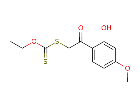Molecular Structure of 616892-31-0 (dithiocarbonic acid ethyl ester [2-(2-hydroxy-4-methoxy-phenyl)-2-oxo-ethyl] ester)