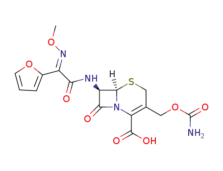 (6R,7R)-3-(carbamoyloxymethyl)-7-[[(2E)-2-(furan-2-yl)-2-methoxyiminoacetyl]amino]-8-oxo-5-thia-1-azabicyclo[4.2.0]oct-2-ene-2-carboxylic acid