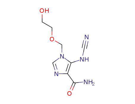 Molecular Structure of 676516-85-1 (1H-Imidazole-4-carboxamide,
5-(cyanoamino)-1-[(2-hydroxyethoxy)methyl]-)