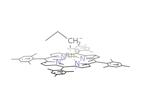 Molecular Structure of 940002-36-8 (propyl(5,10,15,20-tetramesitylporphyrinato)rhodium(III))