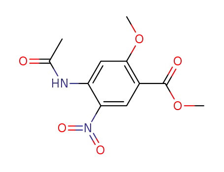 Molecular Structure of 4093-41-8 (METHYL 4-(ACETYLAMINO)-2-METHOXY-5-NITR&)