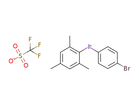 Molecular Structure of 1203709-75-4 (4-bromo-2,4,6-trimethyldiphenyliodonium trifluoromethanesulfonate)