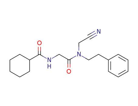 Molecular Structure of 152189-66-7 (N-(2-phenylethyl)-N-(cyanomethyl)amide of cyclohexylcarbonylglycine)